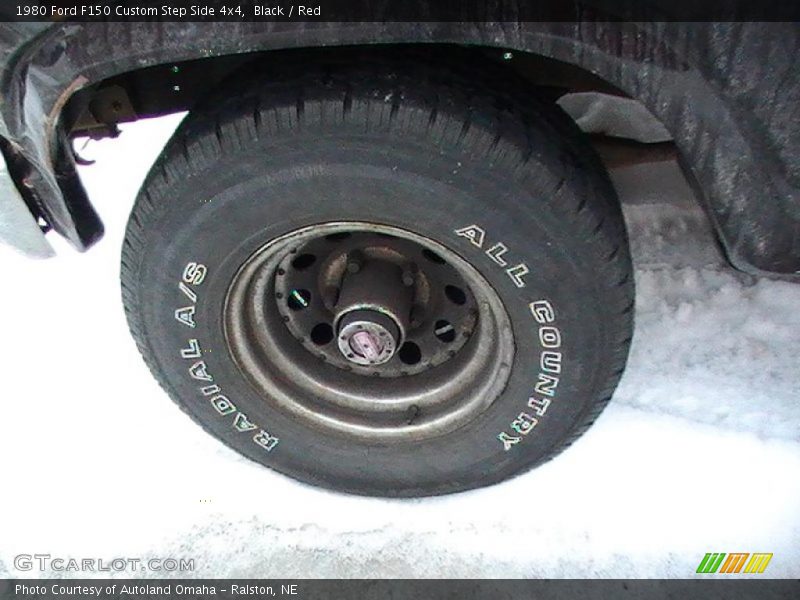 Black / Red 1980 Ford F150 Custom Step Side 4x4
