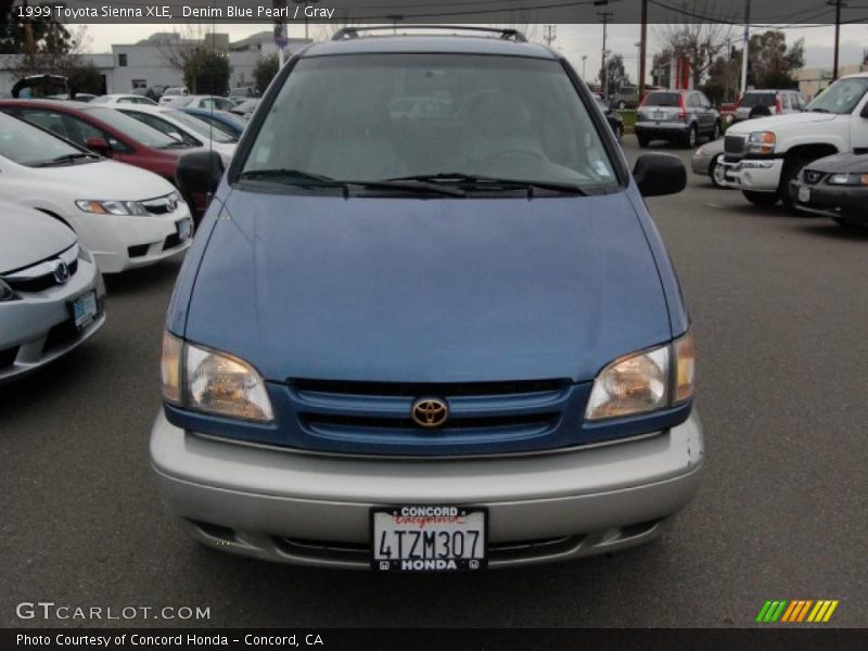 Denim Blue Pearl / Gray 1999 Toyota Sienna XLE