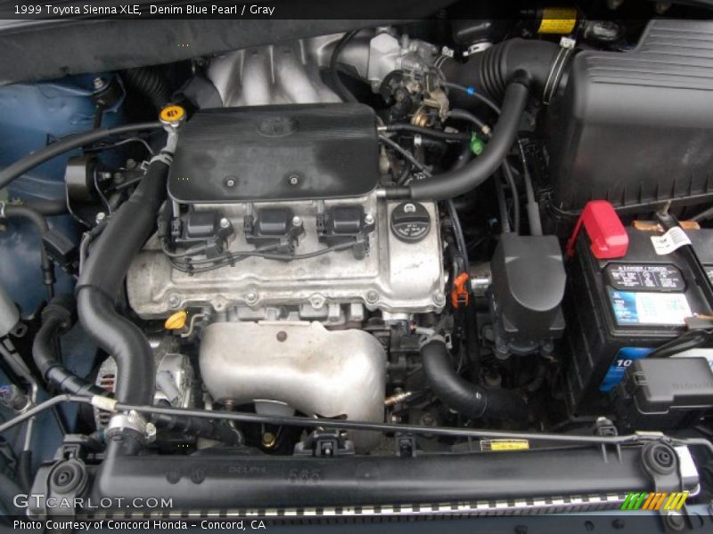 Denim Blue Pearl / Gray 1999 Toyota Sienna XLE