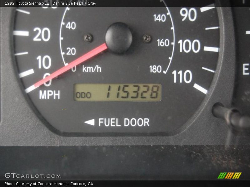 Denim Blue Pearl / Gray 1999 Toyota Sienna XLE