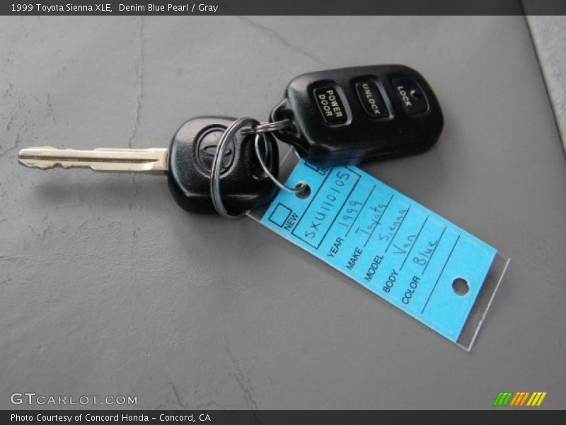 Denim Blue Pearl / Gray 1999 Toyota Sienna XLE