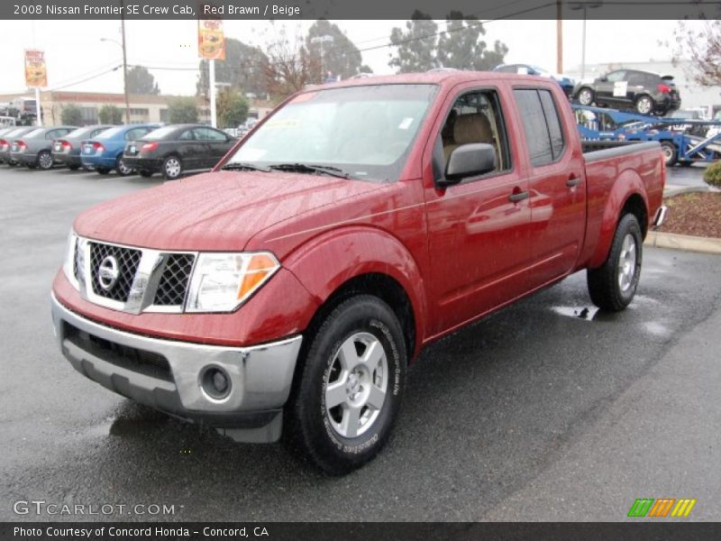 Red Brawn / Beige 2008 Nissan Frontier SE Crew Cab