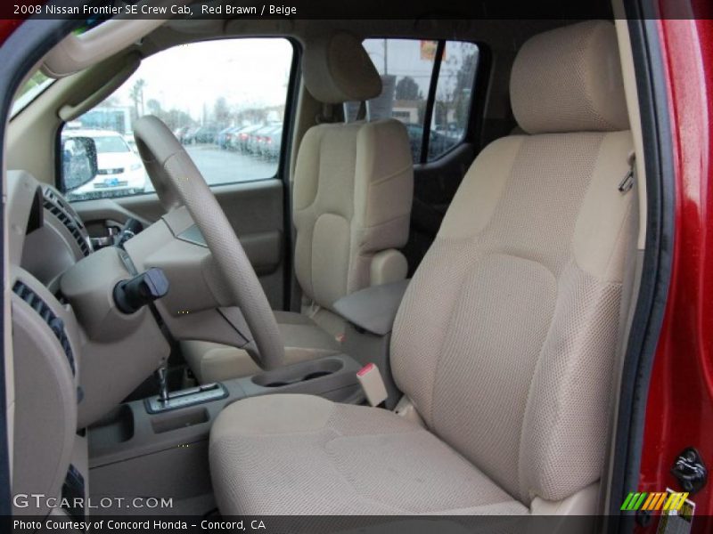 Red Brawn / Beige 2008 Nissan Frontier SE Crew Cab