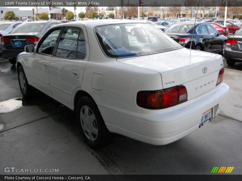 Super White / Gray 1996 Toyota Camry LE V6 Sedan