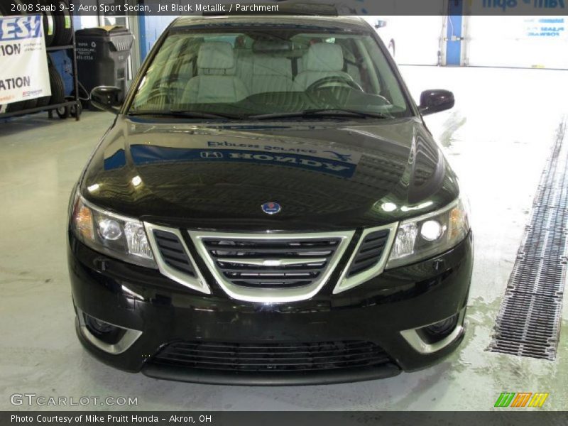 Jet Black Metallic / Parchment 2008 Saab 9-3 Aero Sport Sedan