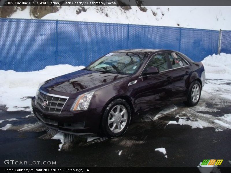 Black Cherry / Cashmere/Cocoa 2009 Cadillac CTS 4 AWD Sedan