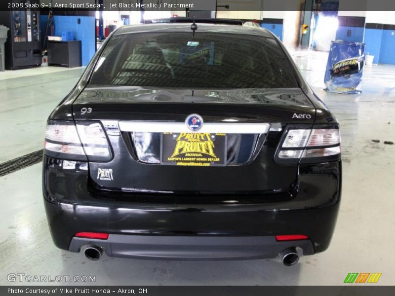 Jet Black Metallic / Parchment 2008 Saab 9-3 Aero Sport Sedan