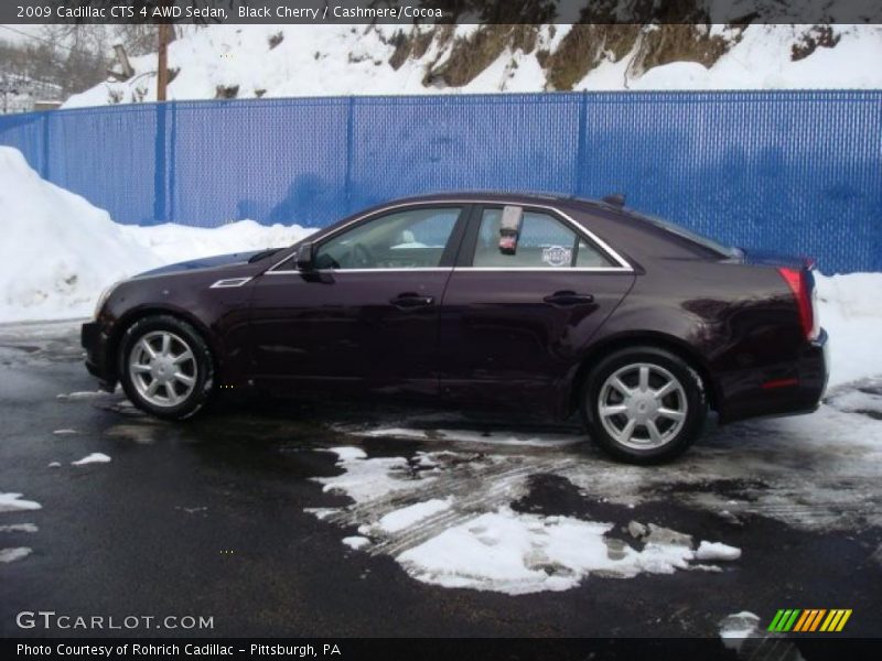 Black Cherry / Cashmere/Cocoa 2009 Cadillac CTS 4 AWD Sedan