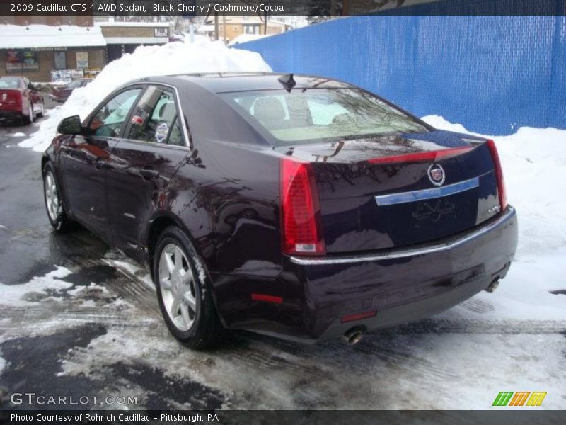 Black Cherry / Cashmere/Cocoa 2009 Cadillac CTS 4 AWD Sedan