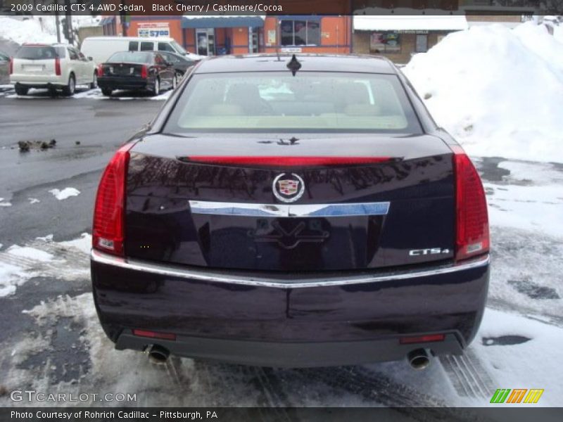 Black Cherry / Cashmere/Cocoa 2009 Cadillac CTS 4 AWD Sedan