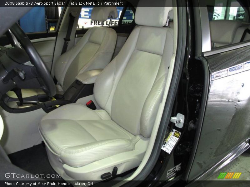 Jet Black Metallic / Parchment 2008 Saab 9-3 Aero Sport Sedan