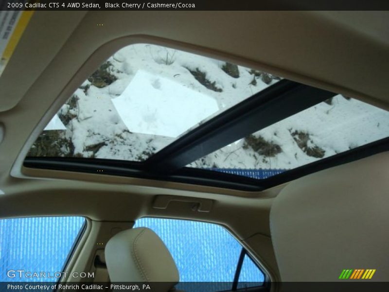 Black Cherry / Cashmere/Cocoa 2009 Cadillac CTS 4 AWD Sedan