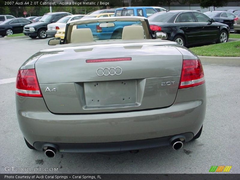 Alpaka Beige Metallic / Beige 2007 Audi A4 2.0T Cabriolet