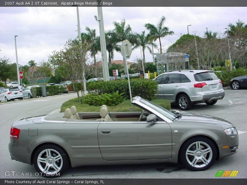 Alpaka Beige Metallic / Beige 2007 Audi A4 2.0T Cabriolet