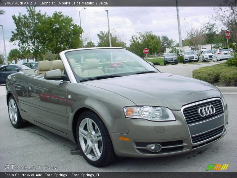 Alpaka Beige Metallic / Beige 2007 Audi A4 2.0T Cabriolet