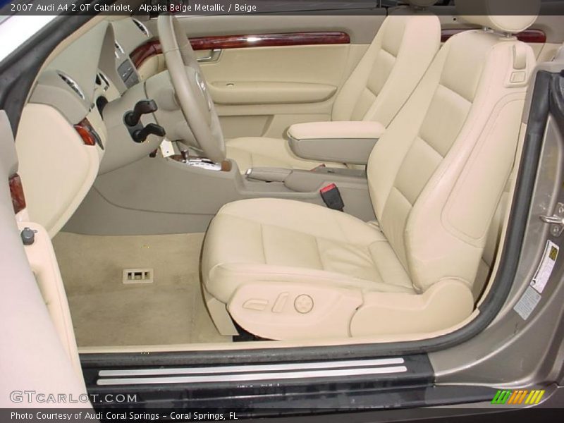Alpaka Beige Metallic / Beige 2007 Audi A4 2.0T Cabriolet