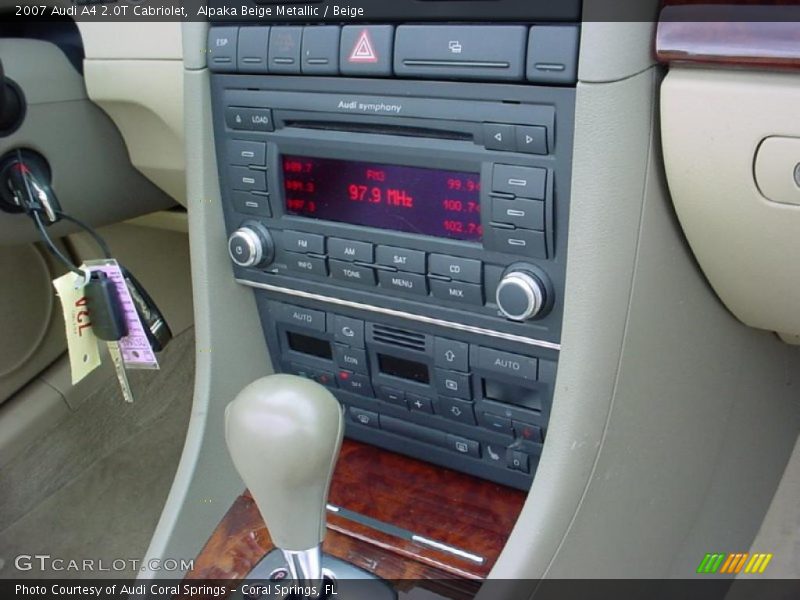 Alpaka Beige Metallic / Beige 2007 Audi A4 2.0T Cabriolet