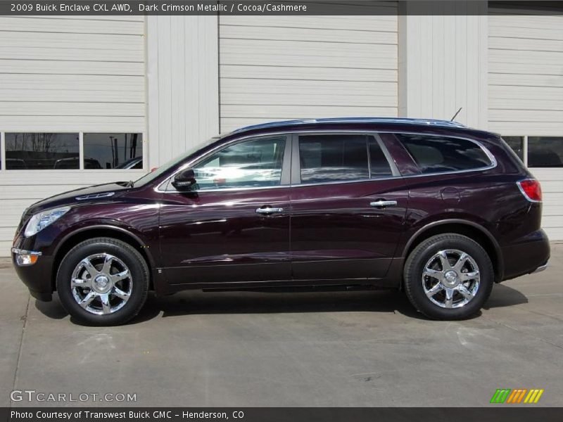 Dark Crimson Metallic / Cocoa/Cashmere 2009 Buick Enclave CXL AWD