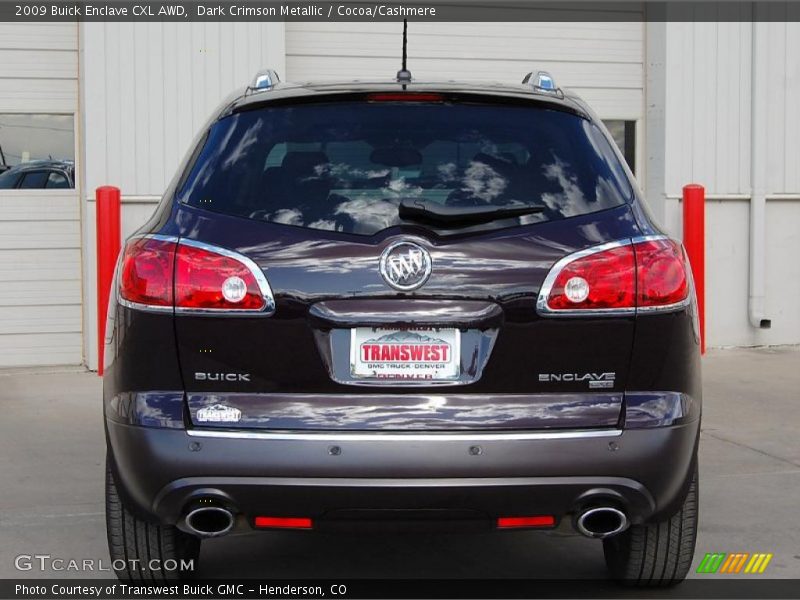 Dark Crimson Metallic / Cocoa/Cashmere 2009 Buick Enclave CXL AWD