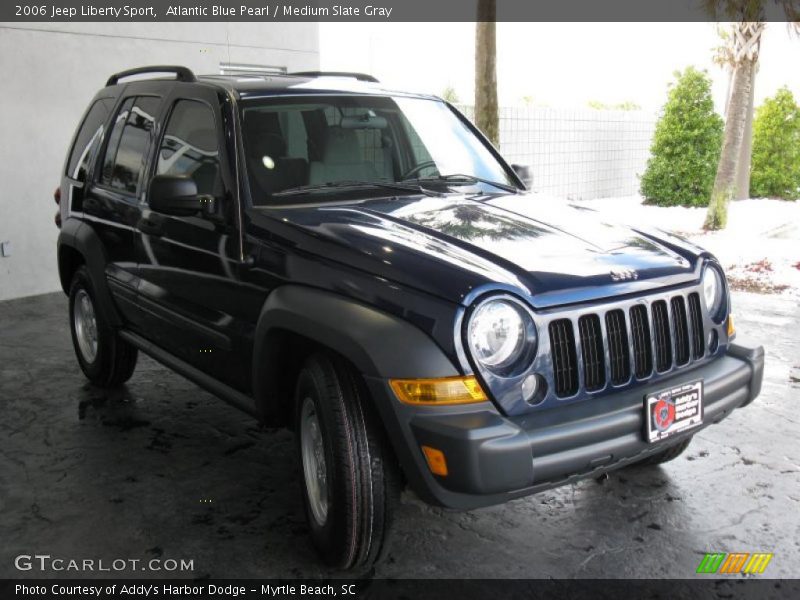 Atlantic Blue Pearl / Medium Slate Gray 2006 Jeep Liberty Sport