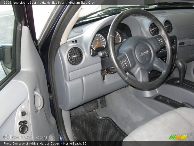 Atlantic Blue Pearl / Medium Slate Gray 2006 Jeep Liberty Sport