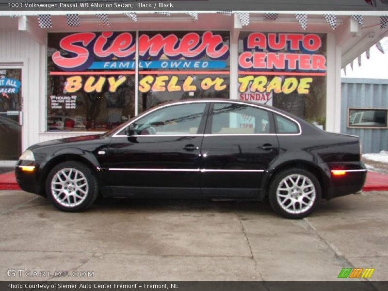 Black / Black 2003 Volkswagen Passat W8 4Motion Sedan