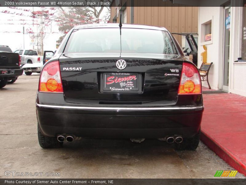 Black / Black 2003 Volkswagen Passat W8 4Motion Sedan