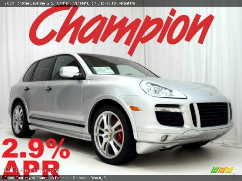 Crystal Silver Metallic / Black/Black Alcantara 2010 Porsche Cayenne GTS