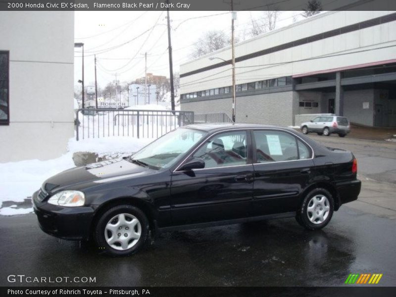 Flamenco Black Pearl / Dark Gray 2000 Honda Civic EX Sedan