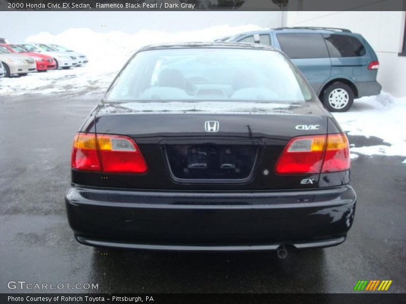 Flamenco Black Pearl / Dark Gray 2000 Honda Civic EX Sedan