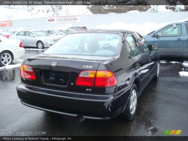 Flamenco Black Pearl / Dark Gray 2000 Honda Civic EX Sedan