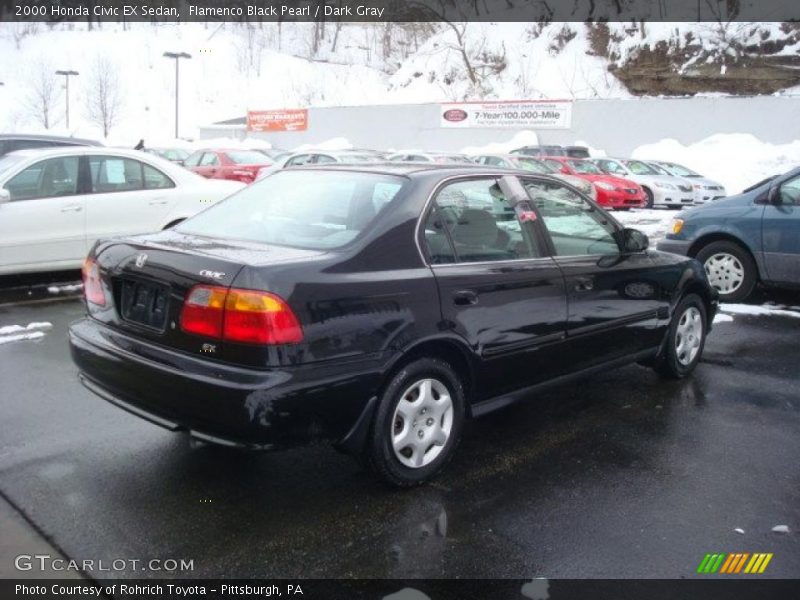 Flamenco Black Pearl / Dark Gray 2000 Honda Civic EX Sedan