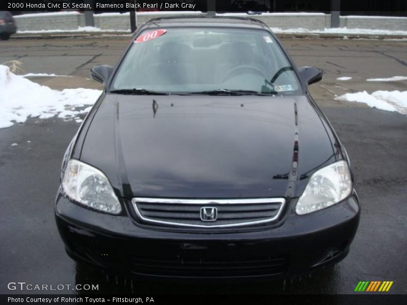 Flamenco Black Pearl / Dark Gray 2000 Honda Civic EX Sedan