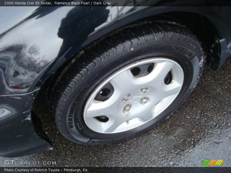 Flamenco Black Pearl / Dark Gray 2000 Honda Civic EX Sedan