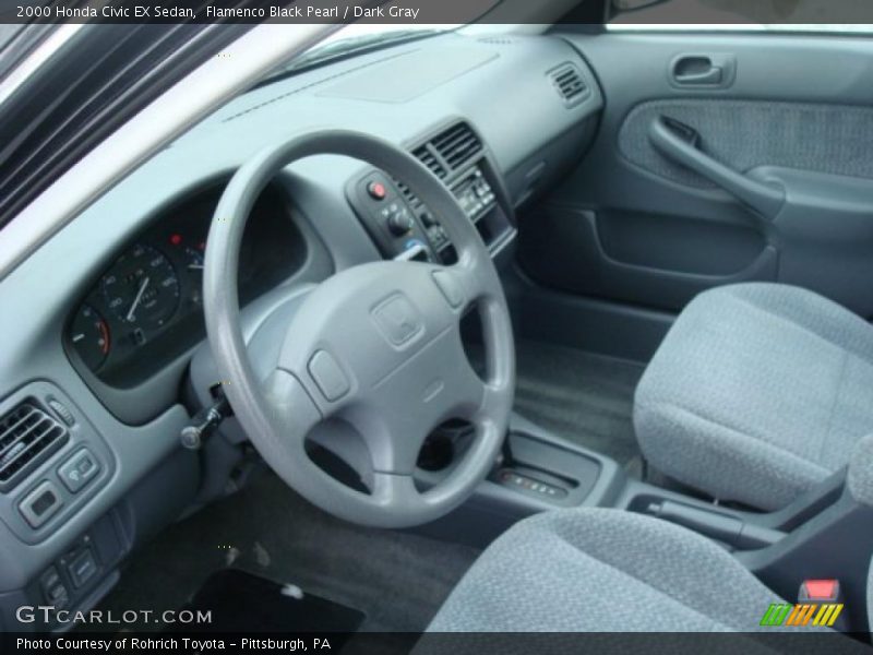 Flamenco Black Pearl / Dark Gray 2000 Honda Civic EX Sedan