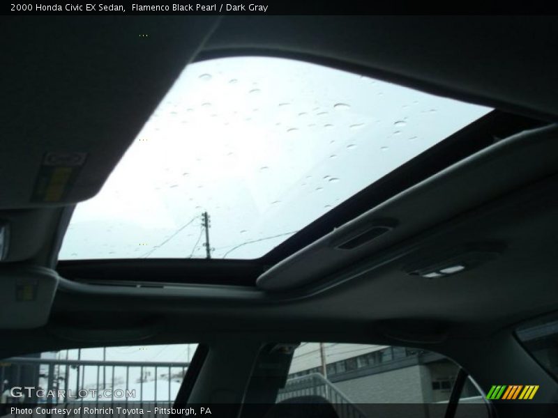 Flamenco Black Pearl / Dark Gray 2000 Honda Civic EX Sedan