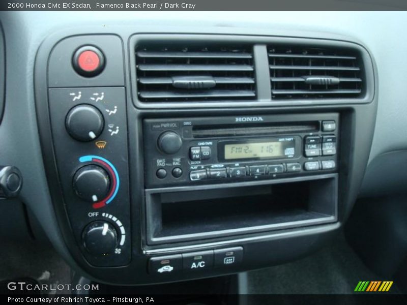 Flamenco Black Pearl / Dark Gray 2000 Honda Civic EX Sedan