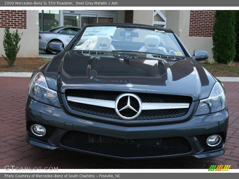 Steel Grey Metallic / Ash 2009 Mercedes-Benz SL 550 Roadster