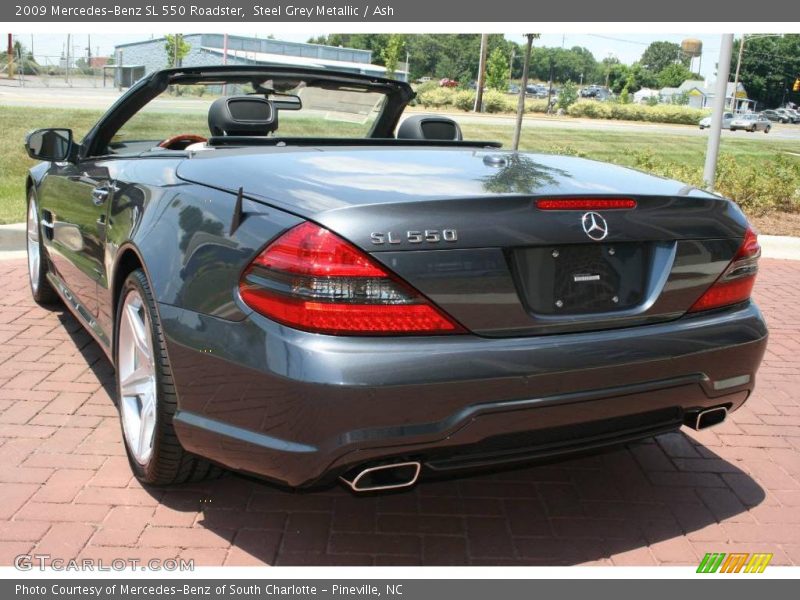 Steel Grey Metallic / Ash 2009 Mercedes-Benz SL 550 Roadster