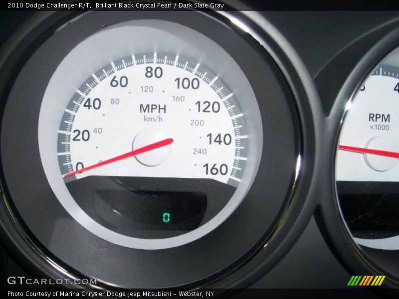Brilliant Black Crystal Pearl / Dark Slate Gray 2010 Dodge Challenger R/T