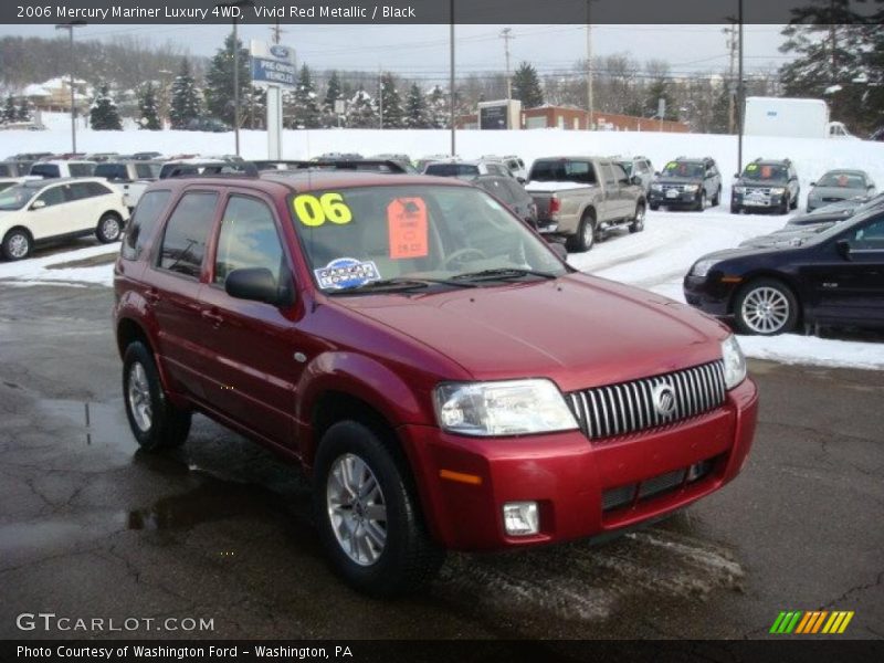 Vivid Red Metallic / Black 2006 Mercury Mariner Luxury 4WD