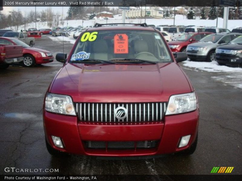 Vivid Red Metallic / Black 2006 Mercury Mariner Luxury 4WD