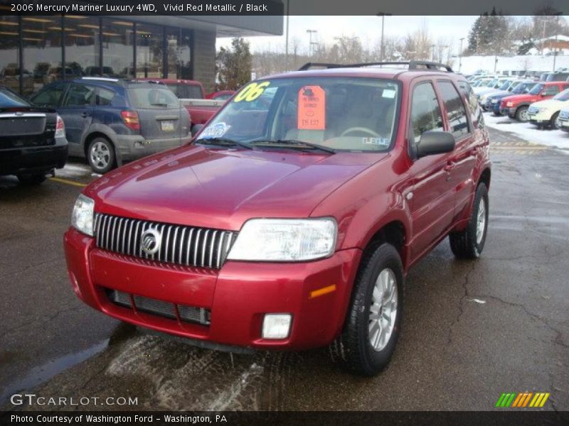 Vivid Red Metallic / Black 2006 Mercury Mariner Luxury 4WD