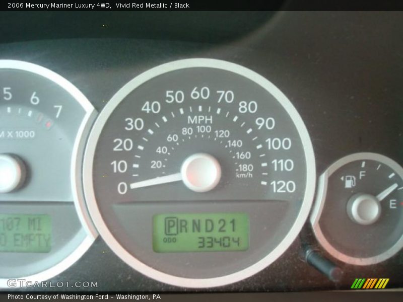 Vivid Red Metallic / Black 2006 Mercury Mariner Luxury 4WD