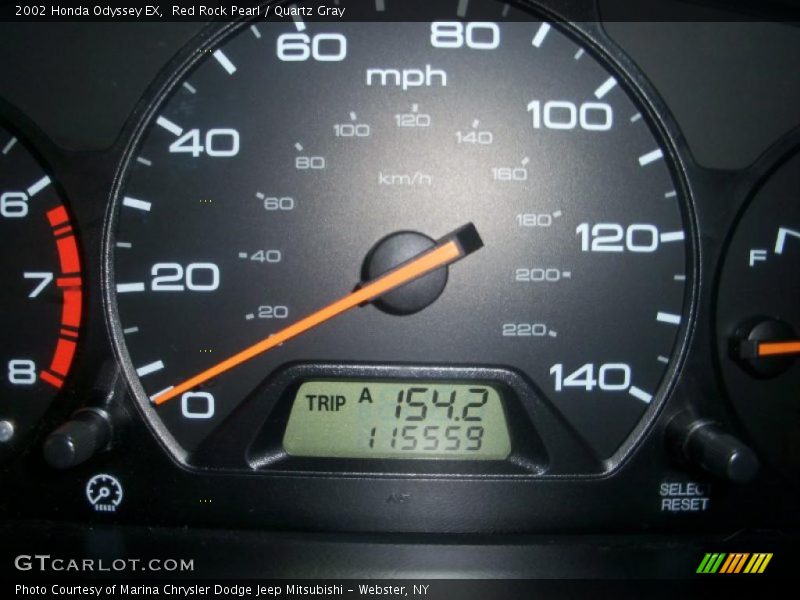 Red Rock Pearl / Quartz Gray 2002 Honda Odyssey EX