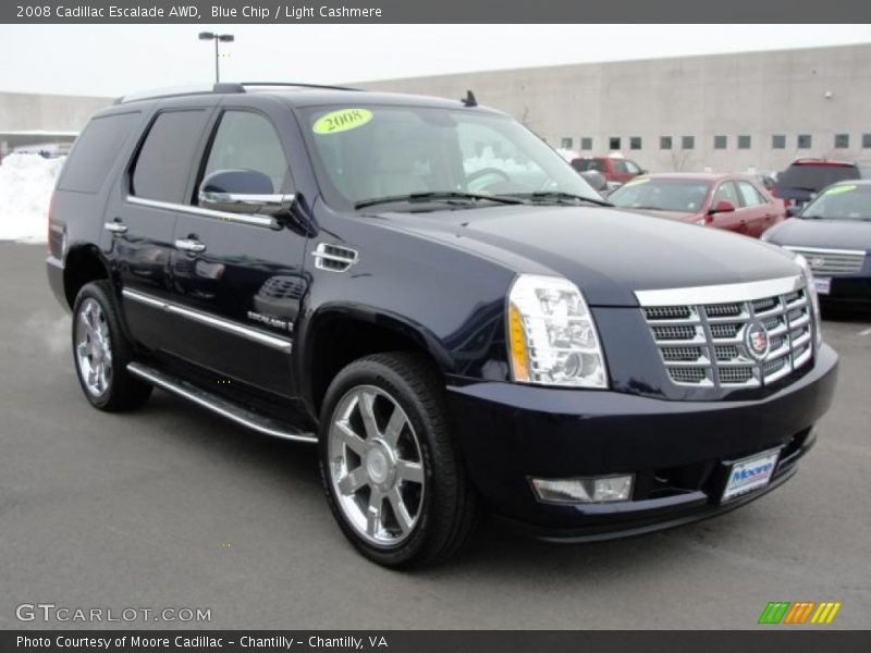 Blue Chip / Light Cashmere 2008 Cadillac Escalade AWD