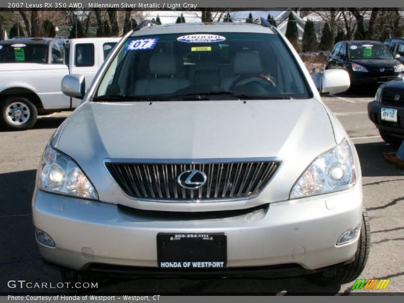 Millennium Silver Metallic / Light Gray 2007 Lexus RX 350 AWD