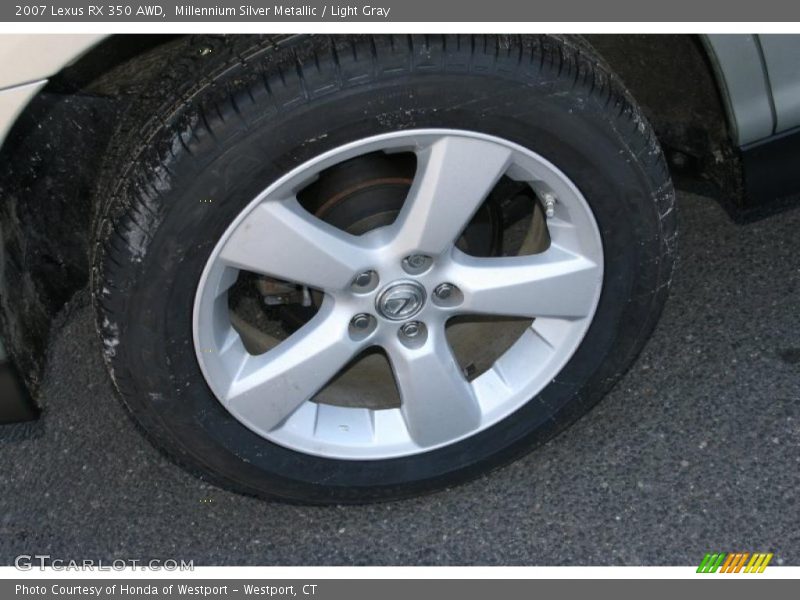 Millennium Silver Metallic / Light Gray 2007 Lexus RX 350 AWD