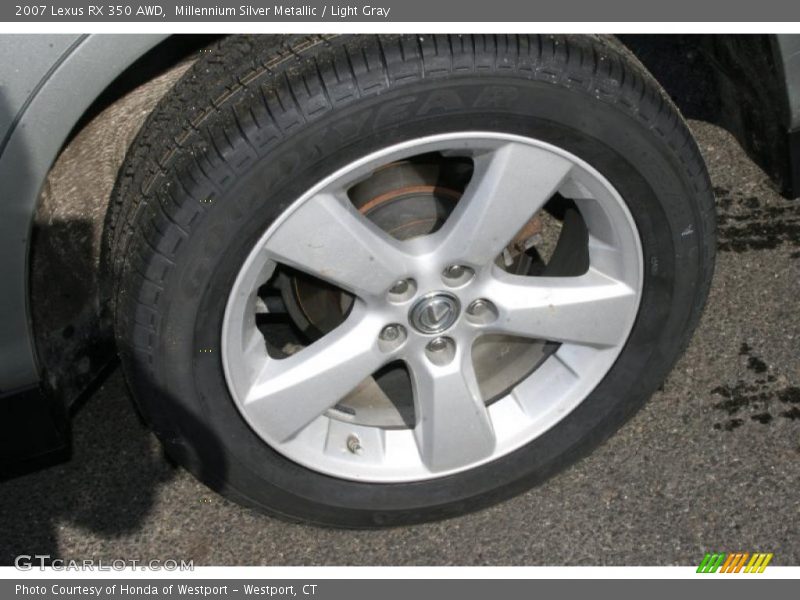 Millennium Silver Metallic / Light Gray 2007 Lexus RX 350 AWD