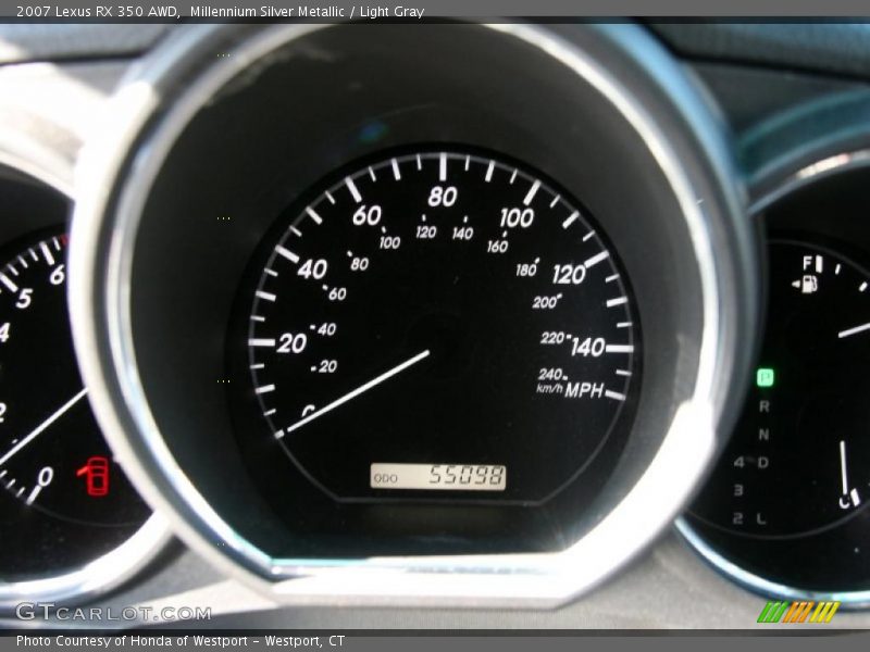 Millennium Silver Metallic / Light Gray 2007 Lexus RX 350 AWD